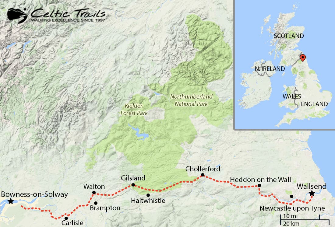 Hadrian's Wall Map