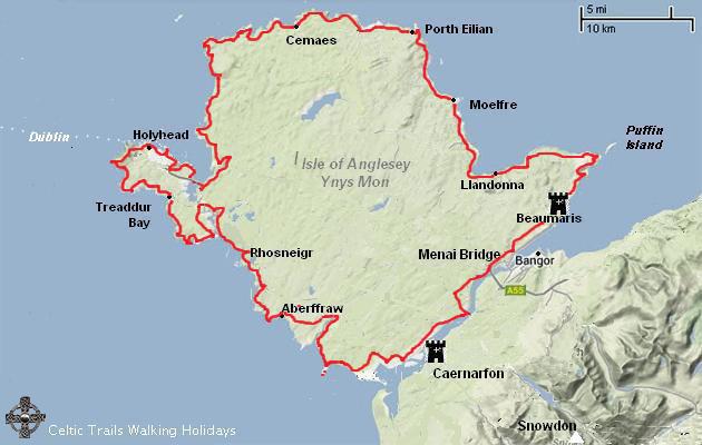 Anglesey Coats Path Map Celtic Trails Walking Holidays1 